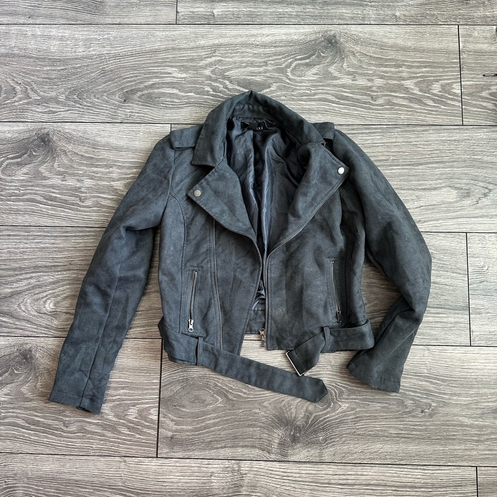 Gray faux suede Jacket